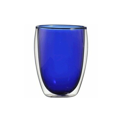 Бокал двойные стенки «Проотель» термостекло 350мл синий Yongsheng 3141018