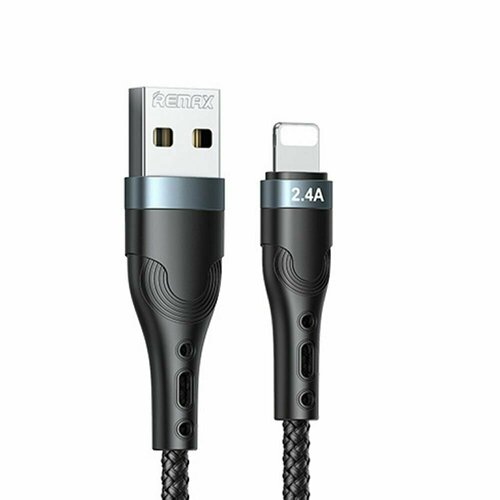 USB кабель REMAX RC-006 Sailing USB – Lightning 8-pin 2.4А нейлон 1м (черный) кабель remax martin usb apple lightning rc 028i 1 м черный