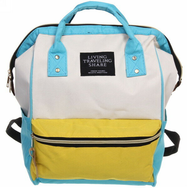 фото Рюкзак городской «Fashion city», цвет желто-голубой, 34*26*17см