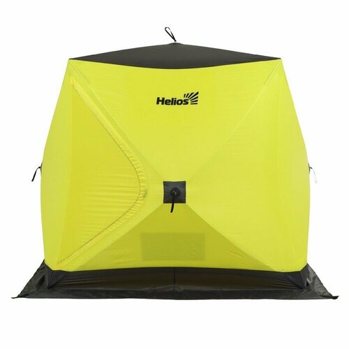 палатка для зимней рыбалки утепленная куб premium helios hs wsci p 180yg 180 180 200 Helios Палатка зимняя утепленная Helios, 1.8 х 1.8 м, цвет желтый/серый (HS-WSCI-180YG)