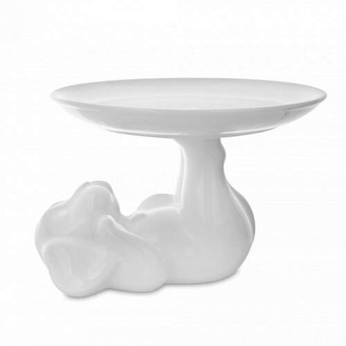 Блюдо для торта «Классический Песик», диаметр: 23 см, материал: фарфор, цвет: белый D153 Собачки