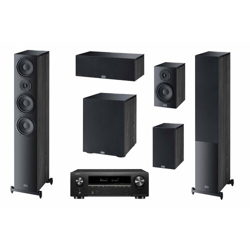 Heco Комплект акустики Aurora 700 5.1 Ebony Black + Denon AVR-X1700H Black