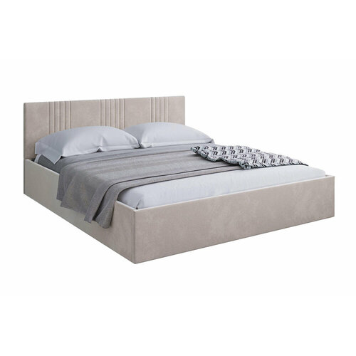 Кровать Россия Амелия велюр бежевый 128x203x81 см