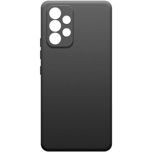 Силиконовый чехол Borasco для Samsung Galaxy A53, с микрофиброй, черный