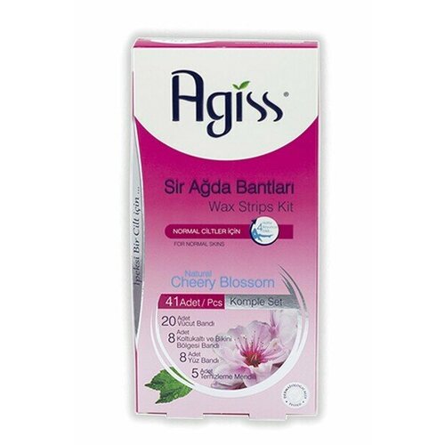 Agiss Набор полосок для депиляции для нормальной кожи, розовые