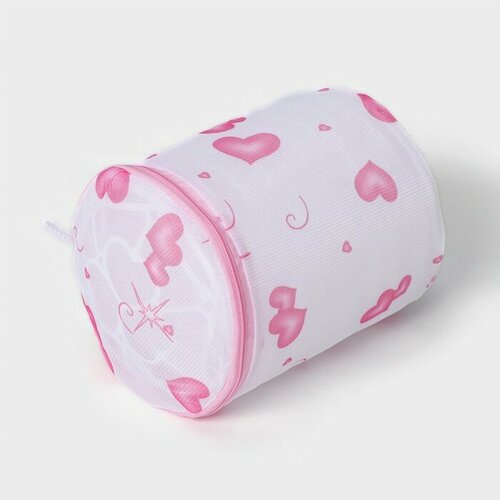 Мешок для стирки белья с диском Доляна d15 см однослойный мелкая сетка микс для дома 449₽