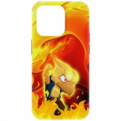 Чехол-накладка Krutoff Soft Case Brawl Stars - Ворон-Феникс для iPhone 15 Pro черный чехол накладка krutoff soft case brawl stars ворон феникс для realme 12 pro 5g черный