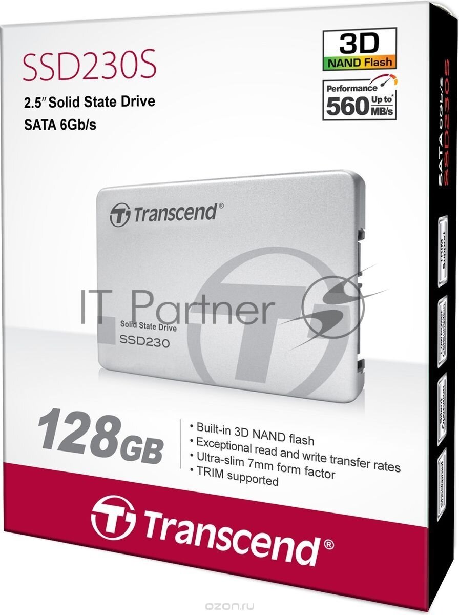 Накопитель SSD TRANSCEND 128Гб, 2.5", SATA III - фото №18