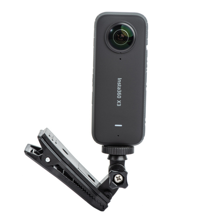 Крепление прищепка на рюкзак или одежду для камеры Insta360 One X, X2, X3, ONE R, ONE RS для съемки от первого лица