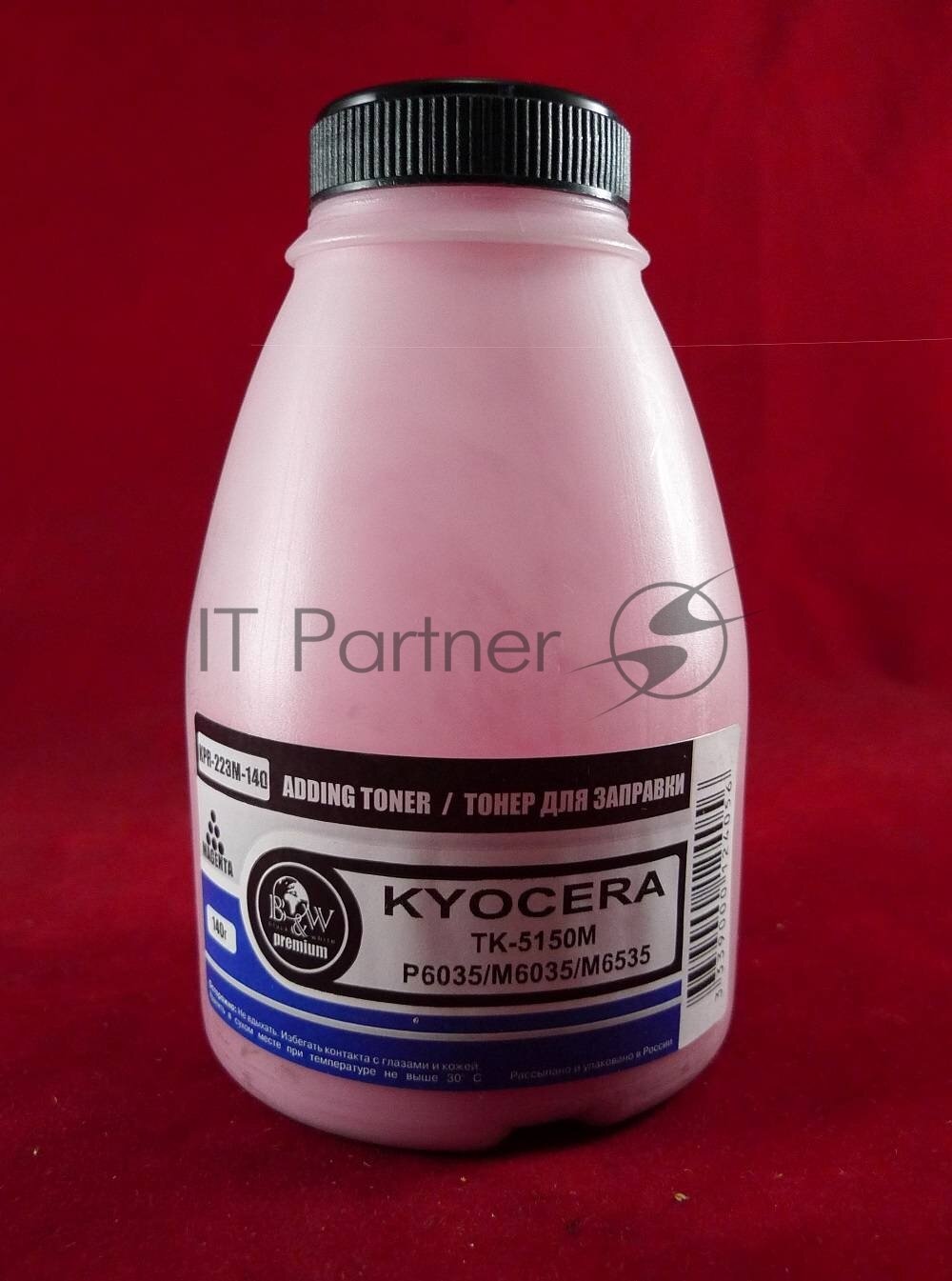 Тонер для Kyocera TK-5150M, P6035/M6035/M6535 Magenta (фл. 140г) Black&White Premium - фото №2