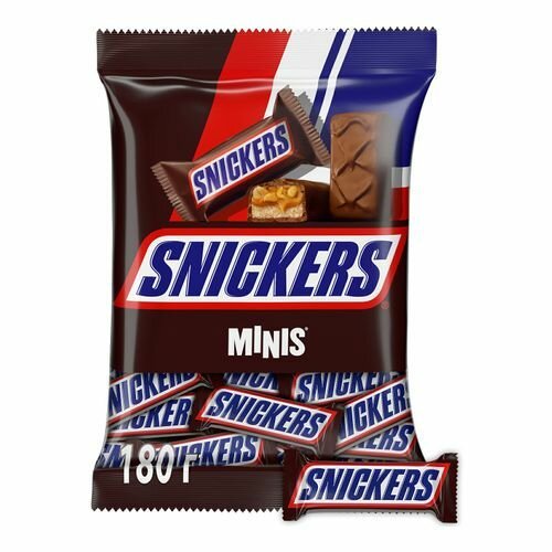 Шоколадный батончик Snickers Minis 180 г - фотография № 1