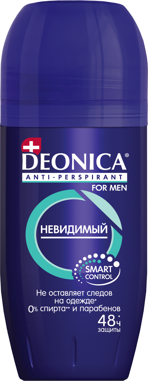 Антиперспирант роликовый мужской DEONICA For men невидимый, 50мл