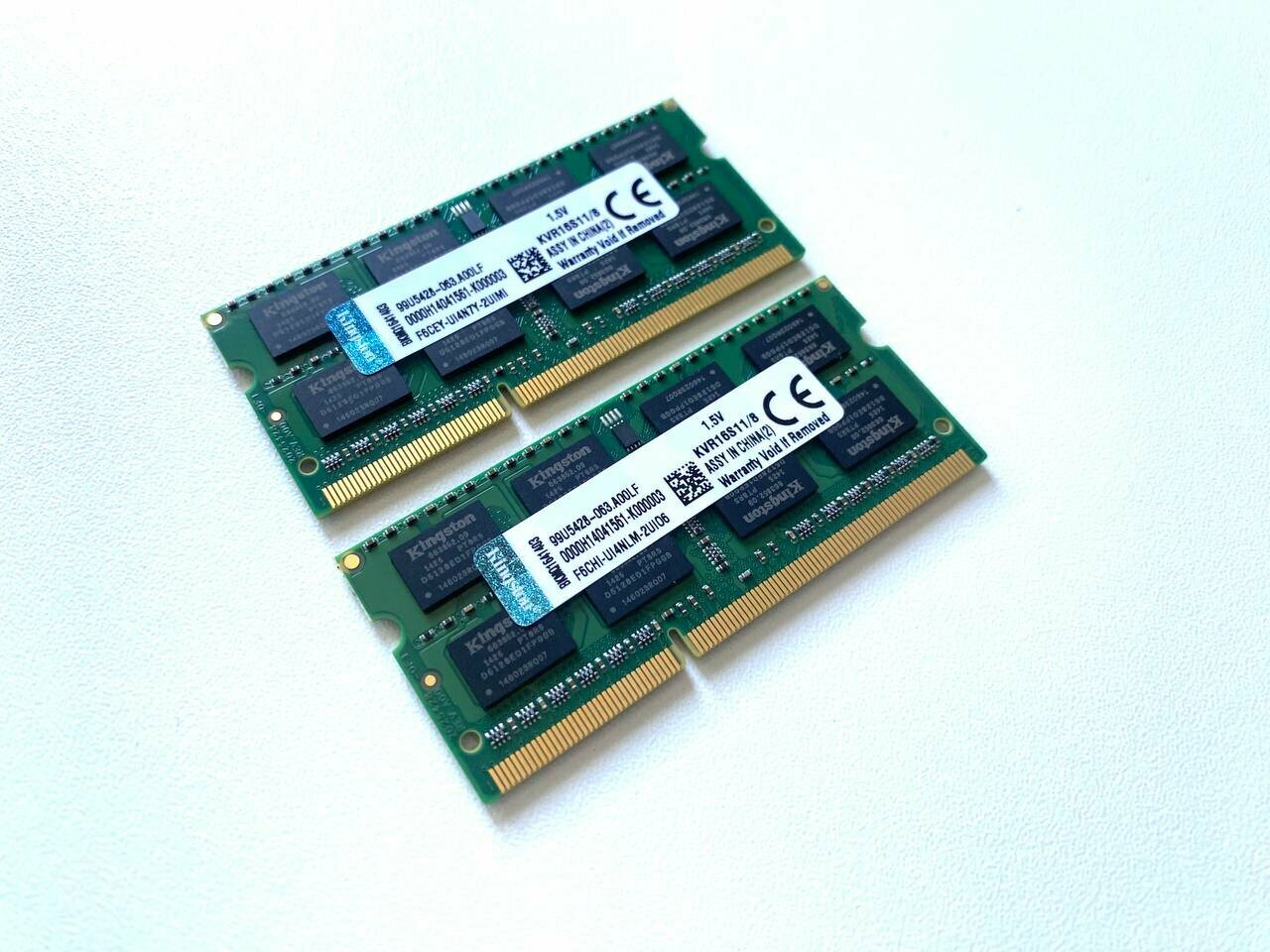 Оперативная память Kingston DDR3 8GB 1600 2Rx8 PC3-12800S 15v SODIMM для ноутбука 2