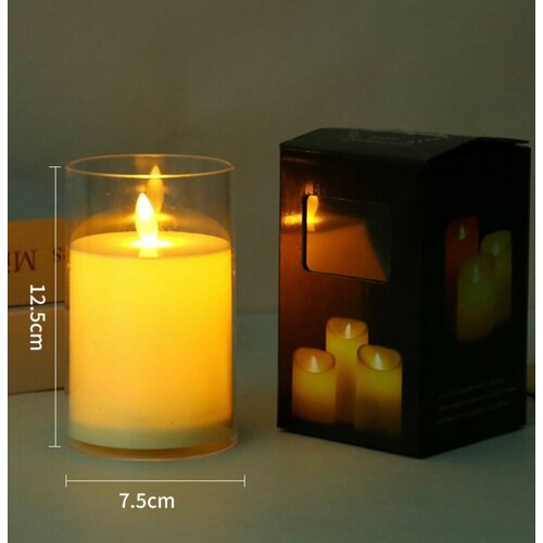 Светодиодная свеча с имитацией пламени 12,5 см