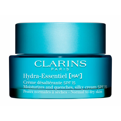 clarins hydra essentiel moisturizes and quenches silky cream spf 15 Увлажняющий дневной крем для нормальной и сухой кожи лица Clarins Hydra-Essentiel Moisturizes and Quenches, Silky Cream SPF 15