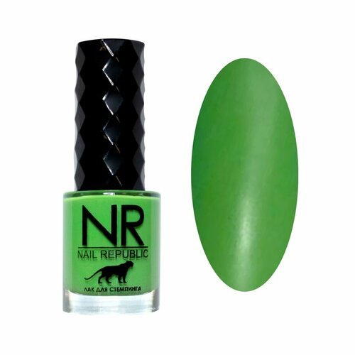 nail republic пластина для стемпинга 3020 pop art Лак для стемпинга Nail Republic №13 (зеленый лес), 10 мл