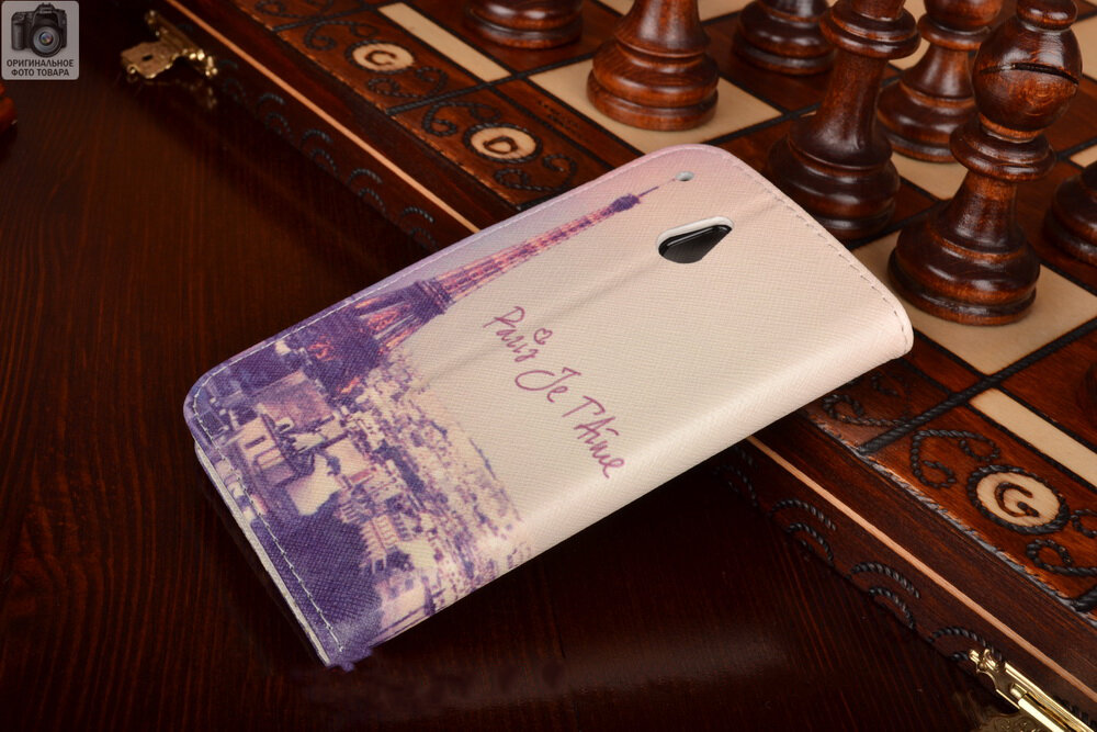 Чехол-подставка MyPads с визитницей кармашком для HTC One Mini "тематика Франция"