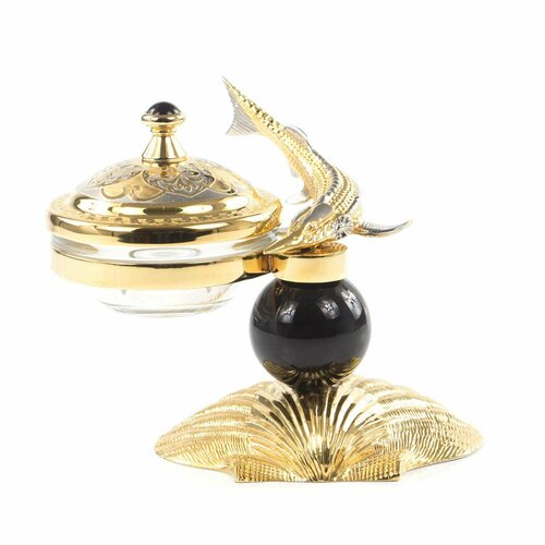 Икорница Стерлядка на ракушке камень обсидиан Златоуст 117854 34942₽