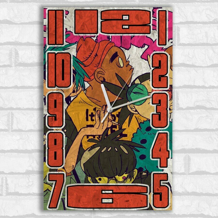 Настенные бесшумные часы ОСП, музыка Gorillaz - 4650