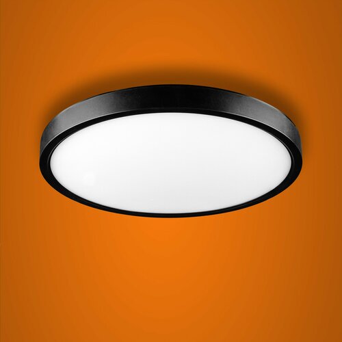 Светильник потолочный LED 27Вт 6000K черный круглый iSvet NST-101-2-5