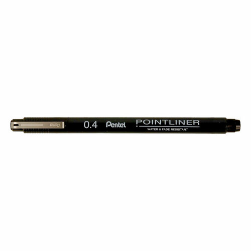 Pentel Линер Pointliner 0.4 мм 12 шт. S20P-4A черные чернила