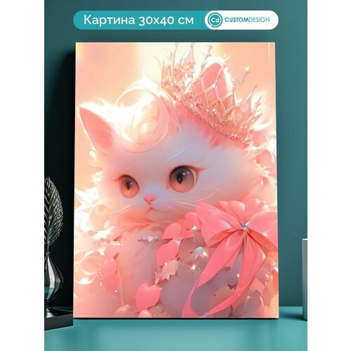 Картина интерьерная на холсте 30х40 см Кот 14/204-0020246-70156