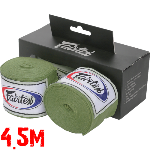 Боксёрские бинты Fairtex Green Olive 4,5 метра боксёрские бинты fairtex mint blue 4 5 метра