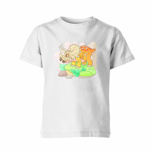 Футболка Us Basic, размер 12, белый детская футболка суши динозавр трицератопс 164 темно розовый
