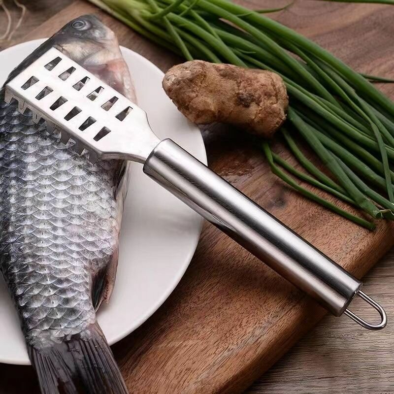 Рыбочистка металлическая, нож для чистки рыбы, Кухонный нож для удаления чешуи