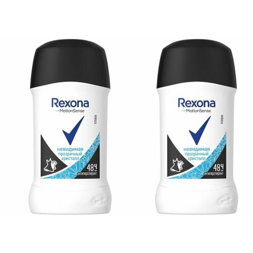 Rexona Дезодорант-Стик женский Прозрачный кристалл, 40 мл, 2 шт. дезодорант стик rexona прозрачный кристалл 40 мл