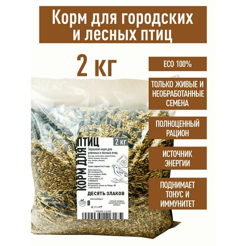 Корм для городских и лесных птиц 2 кг зерновой рио арахис в сетке для подкармливания птиц 4х150г