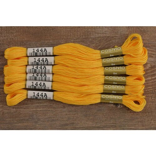 Нитки Мулине COSMO, оранжевые, 6 шт