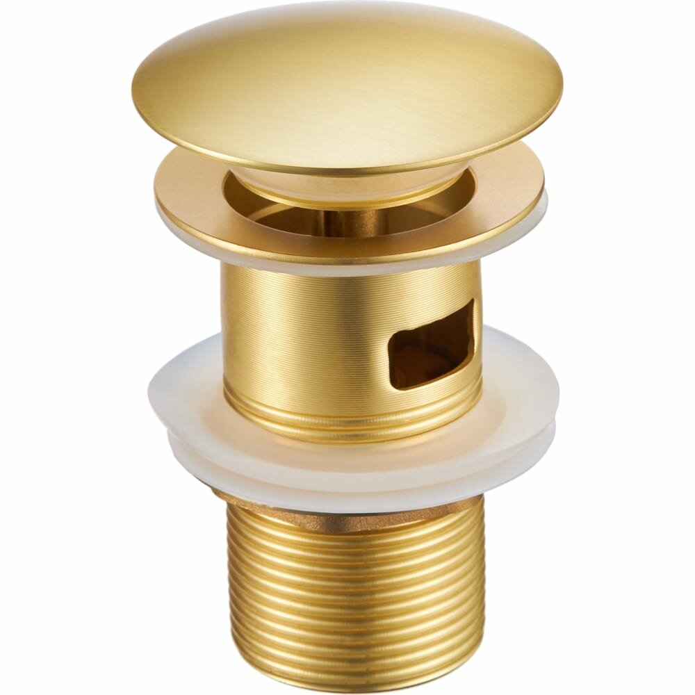 MILACIO Донный клапан для раковины с переливом Ultra 050 золото MCU.050. GD