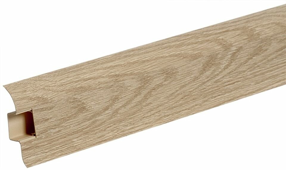 фото Идеал Комфорт плинтус Дуб сафари 216 (2,2м) / IDEAL Komfort плинтус с кабель-каналом и мягким краем Дуб сафари 216 (2,2м)