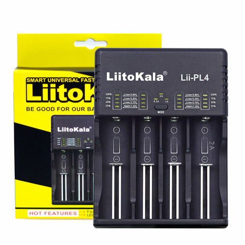 Зарядное устройство LiitoKala Lii-PL4 зарядное устройство liitokala lii pd2 для li ion и ni mh ni cd и lifepo4 зарядное устройство для аккумуляторов сзу для акб