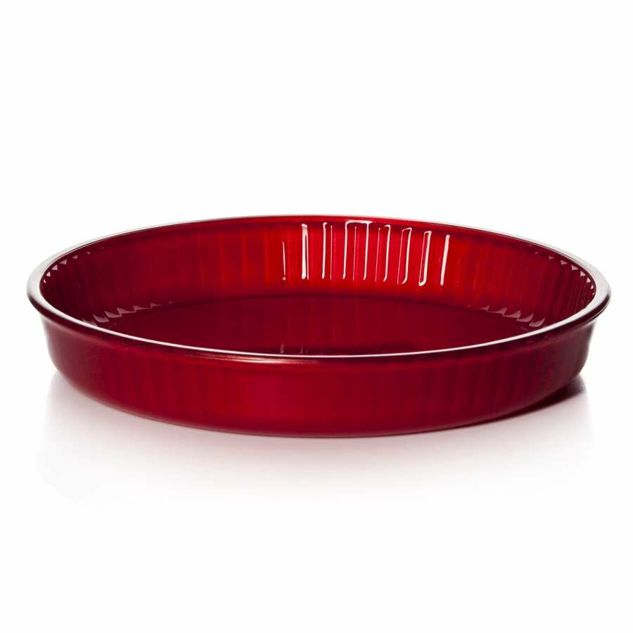 Посуда для свч круглая d=320 мм (цв. красный)