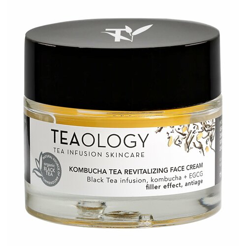 Восстанавливающий крем для лица с комбучей и черным чаем Teaology Kombucha Tea Revitalizing Face Cream восстанавливающий тоник для лица с чёрным чаем innisfree black tea youth enchancing skin