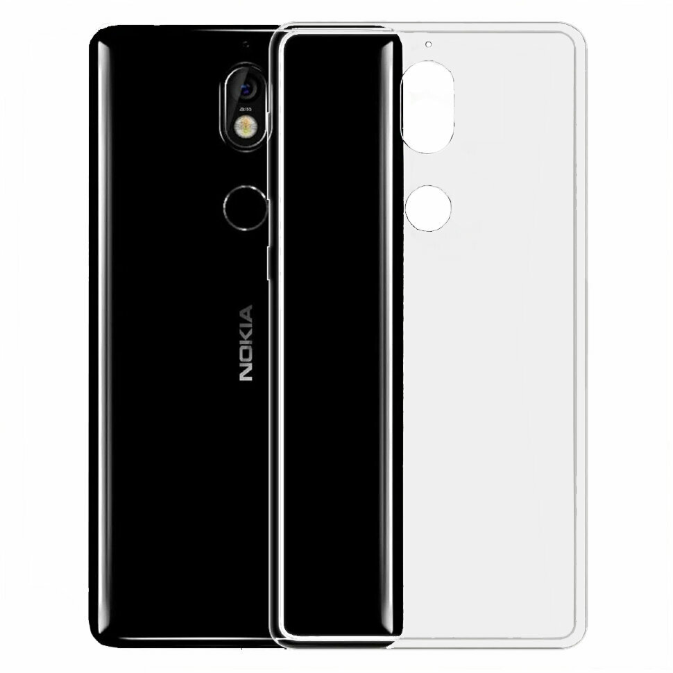 Накладка силиконовая для Nokia 7 прозрачная