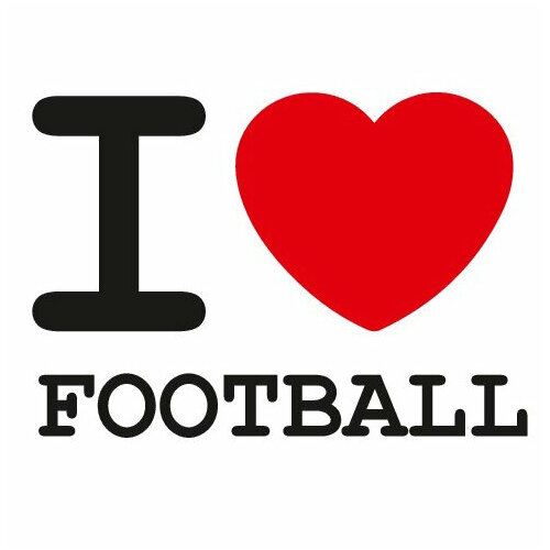 Наклейка quot; I LOVE FOOTBALLquot; европодвес ТОП авто