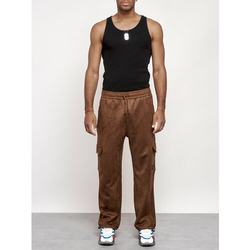 фото Брюки, размер 54, коричневый нет бренда