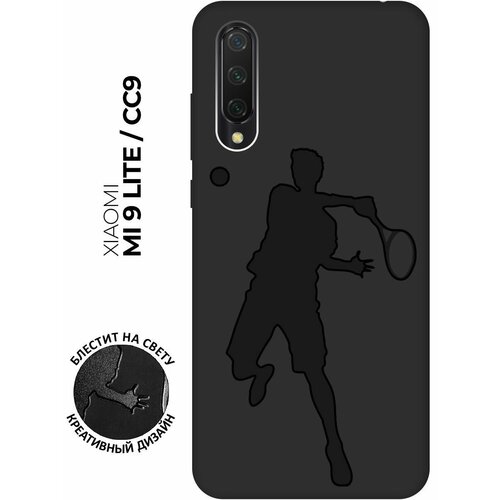 Матовый чехол Tennis для Xiaomi Mi 9 Lite / CC9 / Сяоми Ми 9 Лайт / Ми СС9 с эффектом блика черный