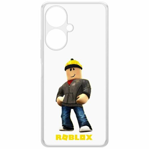 Чехол-накладка Krutoff Clear Case Roblox-Строитель для Vivo Y27 4G чехол накладка krutoff clear case roblox строитель для vivo y27 4g