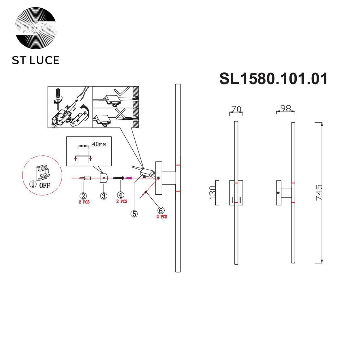 Бра St Luce RALIO SL1580.101.01 - фото №3