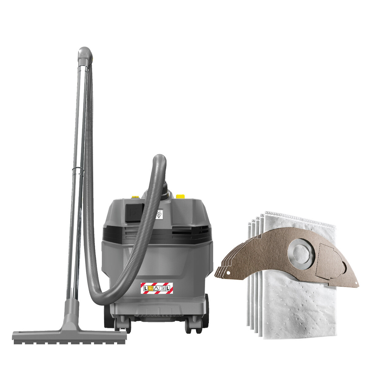 Пылесос профессиональный KARCHER NT 22/1 Ap Te L, 1300Вт, 255мбар, бак 22л, кабель 6м, шланг 1.9м - фото №3