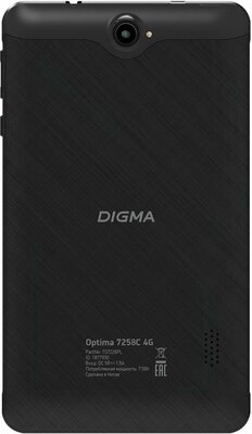 Планшет Digma Optima 7258C 4G 7", 2GB, 32GB, 3G, LTE, Android 12 черный [ts7226pl]