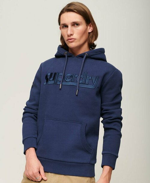 Худи Superdry VINTAGE CORE SOURCE HOOD, размер 2XL, синий