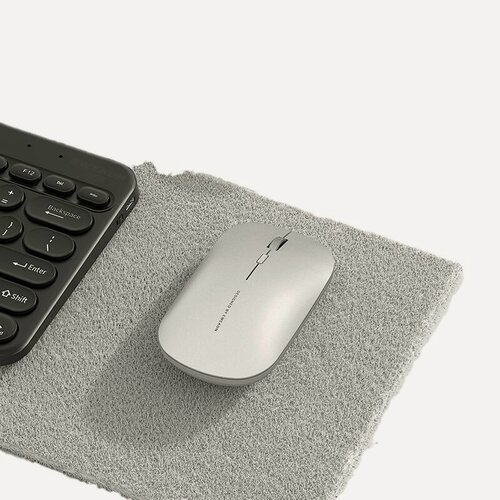 Изображение товара Беспроводная бесшумная мышь EWEADN T1, с usb штекером и поддержкой Bluetooth 2.4, серебристый