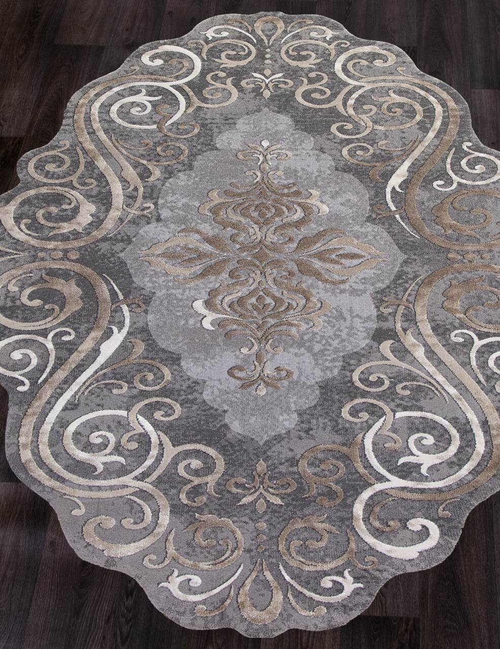 фото KARMEN HALI, Турция Ковер SAFIR 00858C GREY / BROWN 2.34x3.4 м.