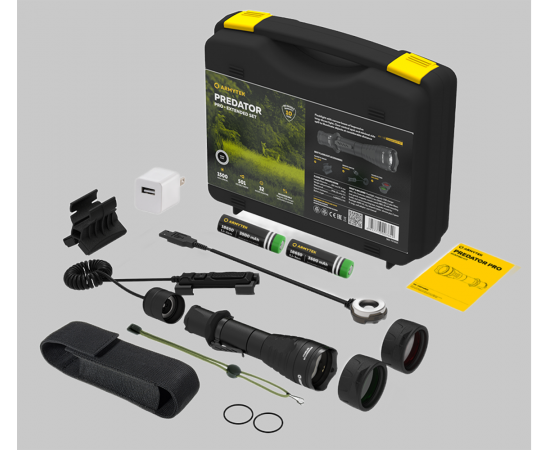 Тактический фонарь Armytek Predator Pro Magnet USB Extended Set c кейсом F07302C