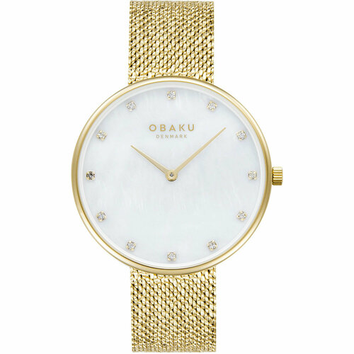 фото Наручные часы obaku v288lxgwhg, белый, золотой